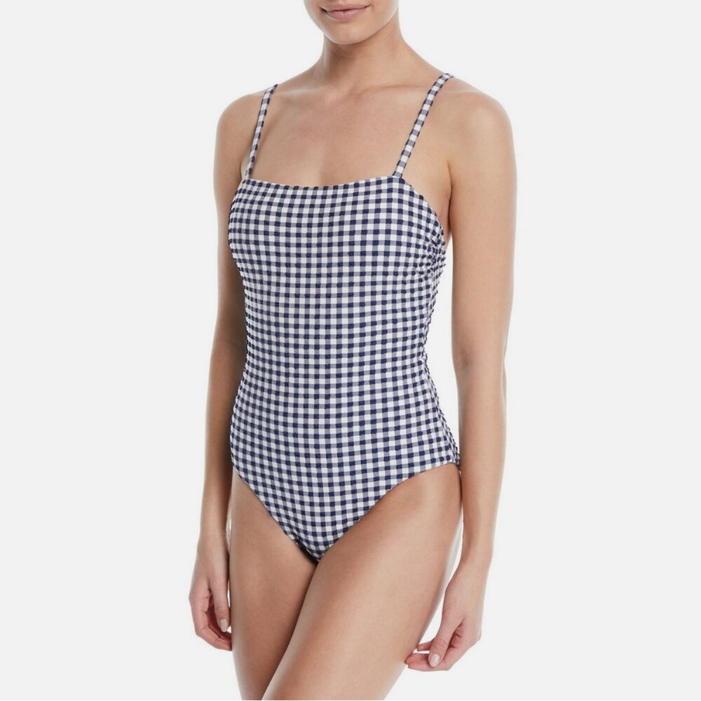 Red Carter Gingham Check Maillot One Piece